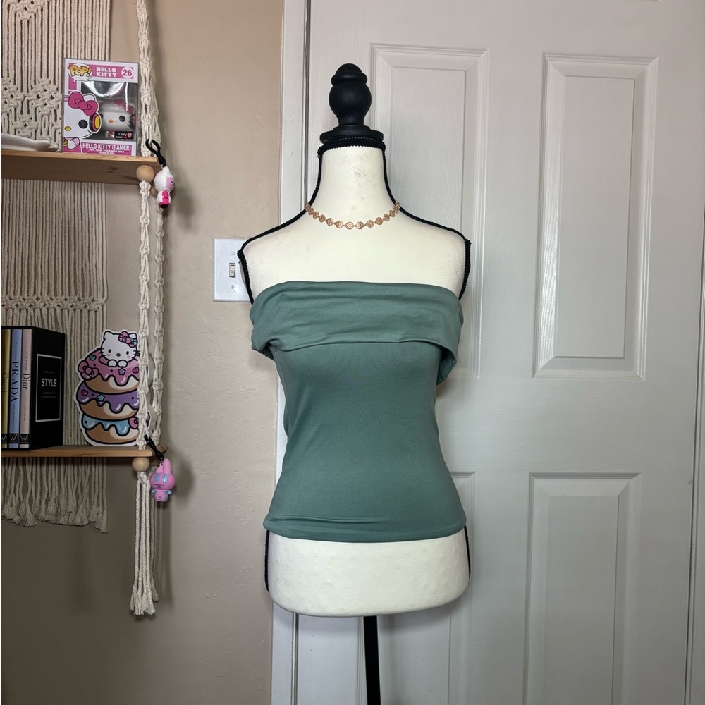 Antistar Green Off the shoulder top
